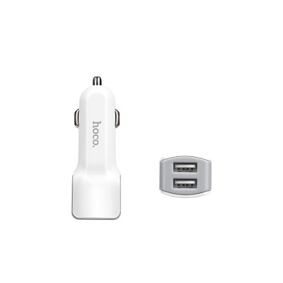 АЗП Micro USB 5V/2.4A 2USB Z23 white Hoco