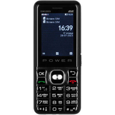 Телефон 2E E240 2023 DS Black UA UCRF