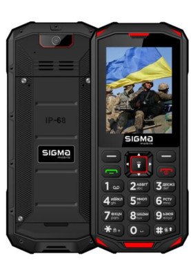 Телефон Sigma X-treme PA68 Black/Red UA UCRF
