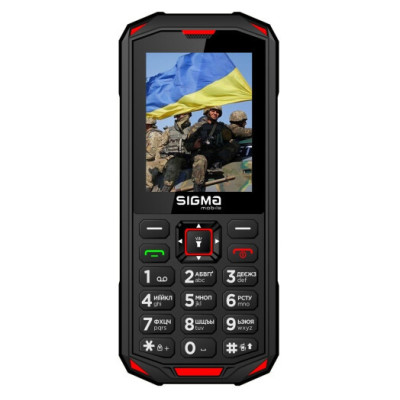 Телефон Sigma X-treme PA68 Black/Red UA UCRF