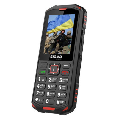 Телефон Sigma X-treme PA68 Black/Red UA UCRF