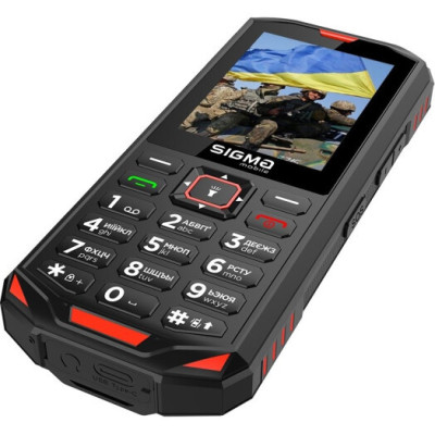 Телефон Sigma X-treme PA68 Black/Red UA UCRF
