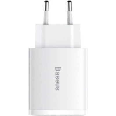 МЗП блочок 30W 2USB-A/USB-C Compact Quick Charger (CCXJ-E02) white Baseus