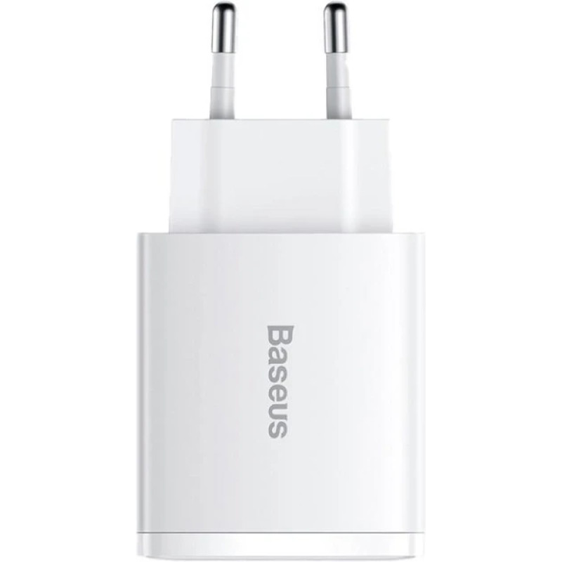 МЗП блочок 30W 2USB-A/USB-C Compact Quick Charger (CCXJ-E02) white Baseus