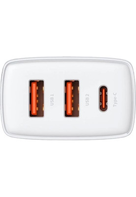 МЗП блочок 30W 2USB-A/USB-C Compact Quick Charger (CCXJ-E02) white Baseus