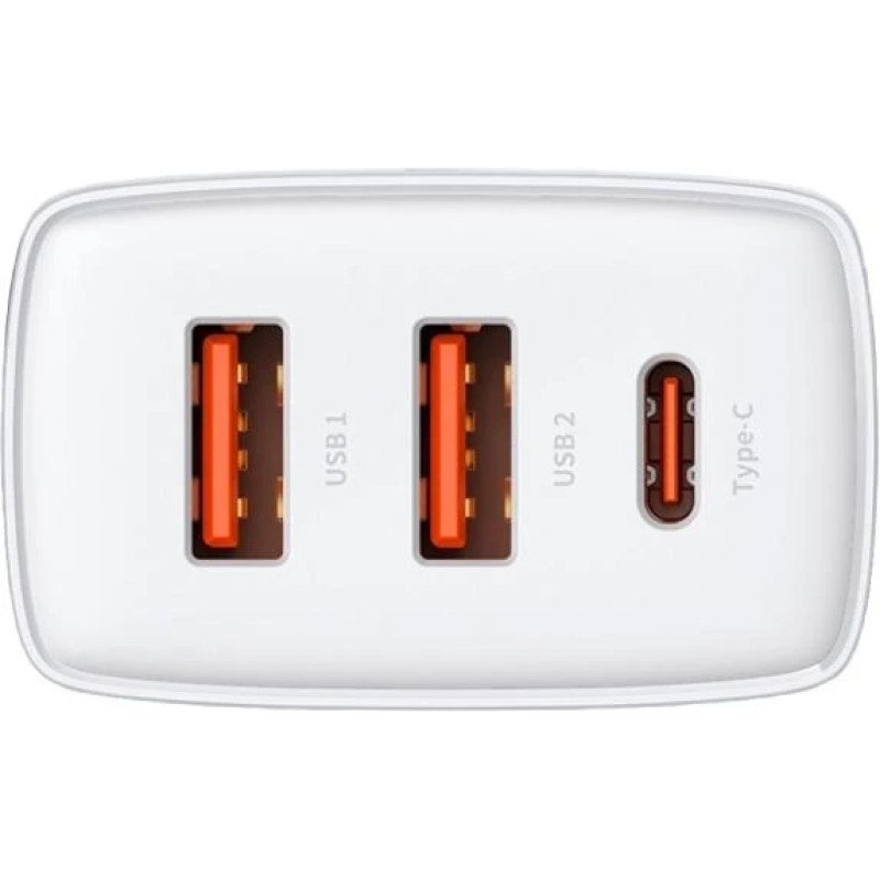 МЗП блочок 30W 2USB-A/USB-C Compact Quick Charger (CCXJ-E02) white Baseus
