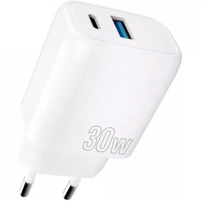 МЗП блочок 30W USB-A/USB-C Proove Silicone Power Plus white