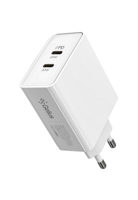 МЗП блочок 40W 2USB-C Fast Charger GP-HC052 Gelius white (90588)
