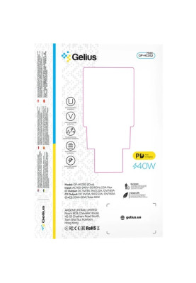 МЗП блочок 40W 2USB-C Fast Charger GP-HC052 Gelius white (90588)
