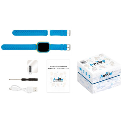 Smart Watch AmiGo GO009 GLORY Camera+LED WIFI Blue-Yellow UA UCRF
