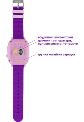 Smart Watch AmiGo GO005 4G WIFI Thermometer Purple