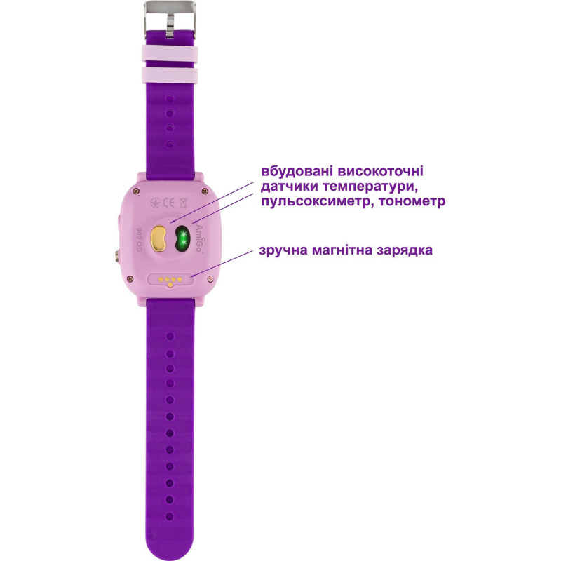 Smart Watch AmiGo GO005 4G WIFI Thermometer Purple