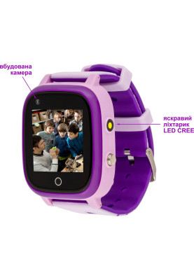 Smart Watch AmiGo GO005 4G WIFI Thermometer Purple