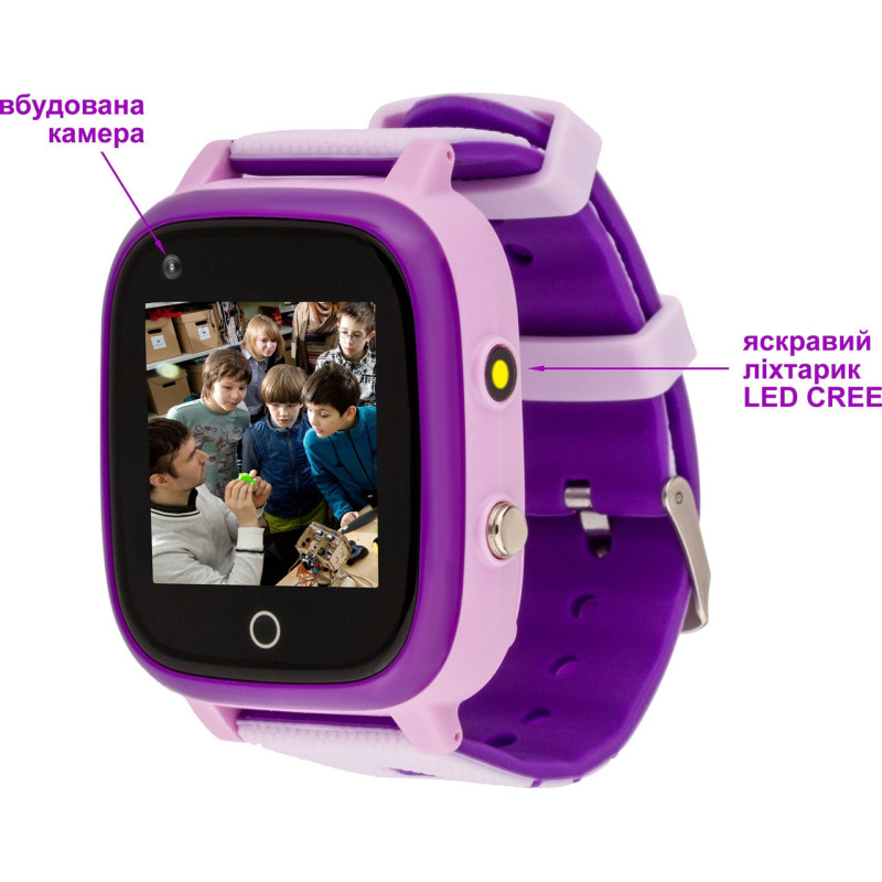 Smart Watch AmiGo GO005 4G WIFI Thermometer Purple