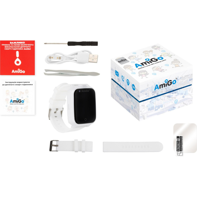Smart Watch AmiGo GO006 GPS 4G WIFI White UA UCRF