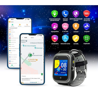 Smart Watch GARMIX PointPRO-200 4G/GPS/WIFI/VIDEO CALL BLACK UA UCRF