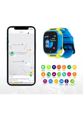 Smart Watch AmiGo GO008 MILKY GPS Wi-Fi Blue/yellow UA UCRF