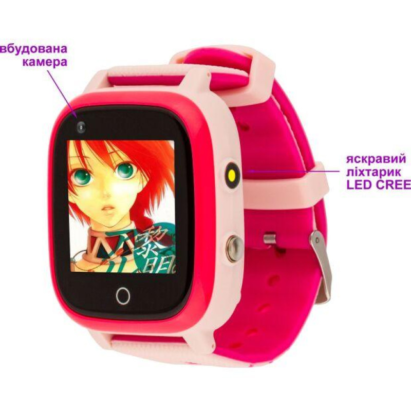 Smart Watch AmiGo GO005 4G WIFI Thermometer Pink UA UCRF
