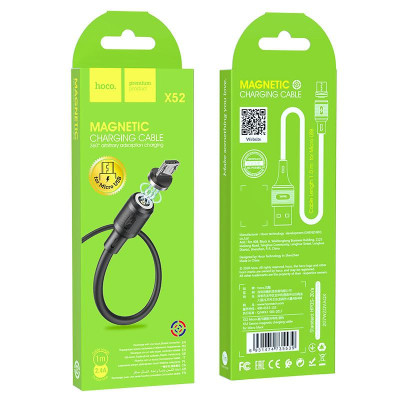 Кабель Hoco USB CA-101 Magnetic 2.4A X52 black 1m Кабель Hoco USB CA-101 Magnetic 2.4A X52 black 1m