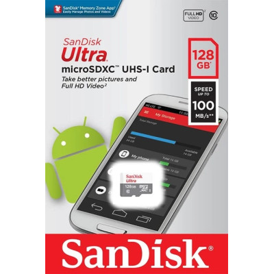 Карта пам'яті Micro SDXC 128GB/10 class SanDisk Ultra A1 (SDSQUNR-128G-GN6MN)
