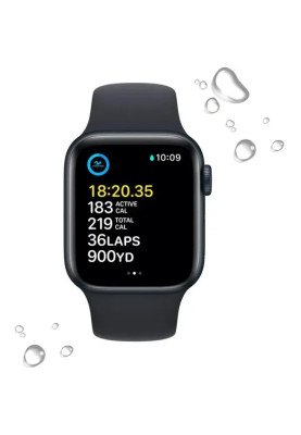 Apple Watch SE 2 40mm GPS Midnight Aluminium Case Midnight Sport Band MNT83 M/L A2722 (MNT83)