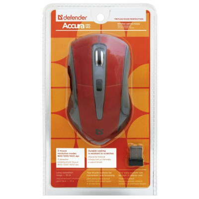 Bluetooth миша DEFENDER Accura MM-965 (52966) red UA Bluetooth миша DEFENDER Accura MM-965 (52966) red UA
