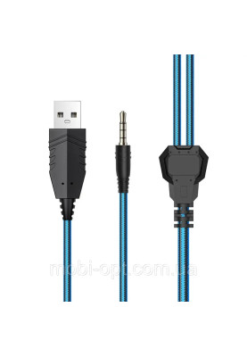 HF Stereo Hoco W105 Joyful Blue +мікр