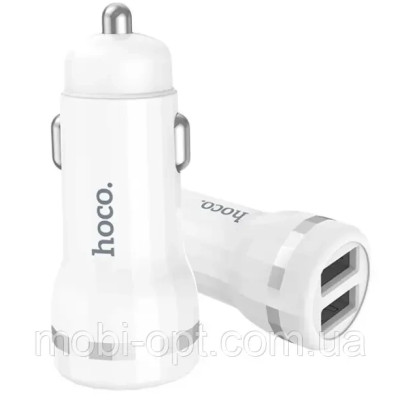 АЗП Micro USB 5V/2.4A 2USB Z27 white Hoco