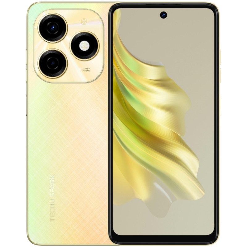Смартфон Tecno Spark 20 (KJ5n) 8/128Gb NFC Neon Gold (4894947013560) UA UCRF