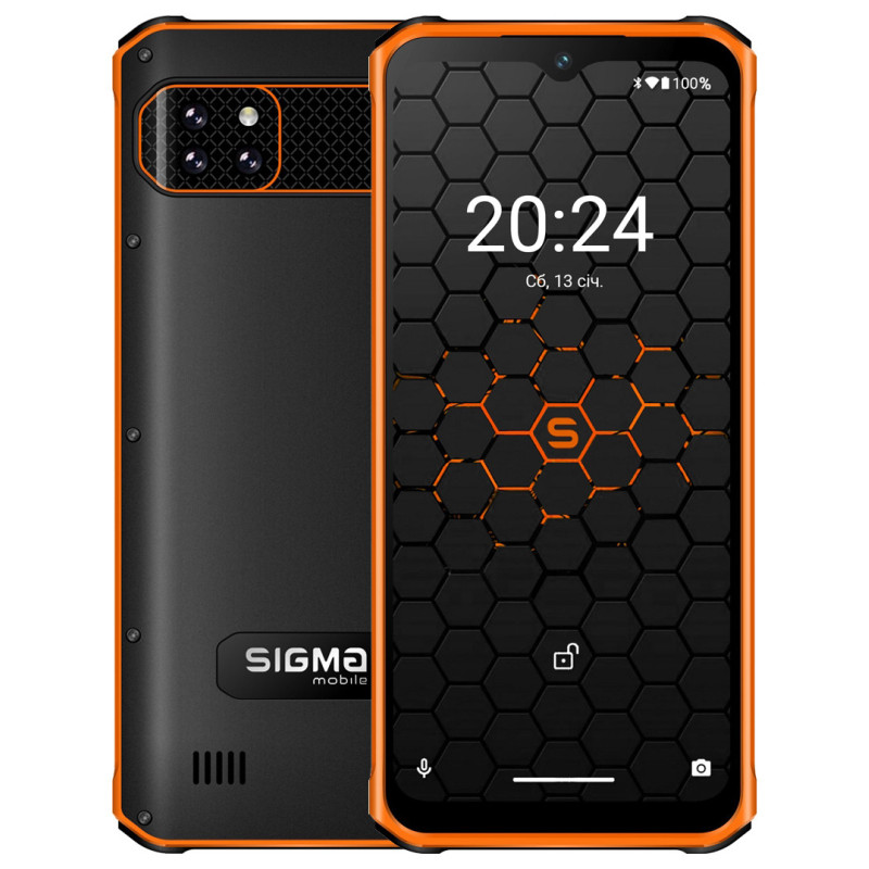 Смартфон Sigma X-treme PQ56 6/128Gb Black-Orange UA UCRF