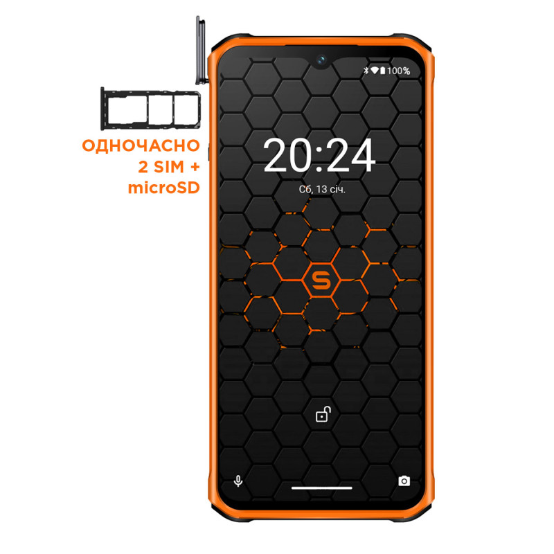 Смартфон Sigma X-treme PQ56 6/128Gb Black-Orange UA UCRF