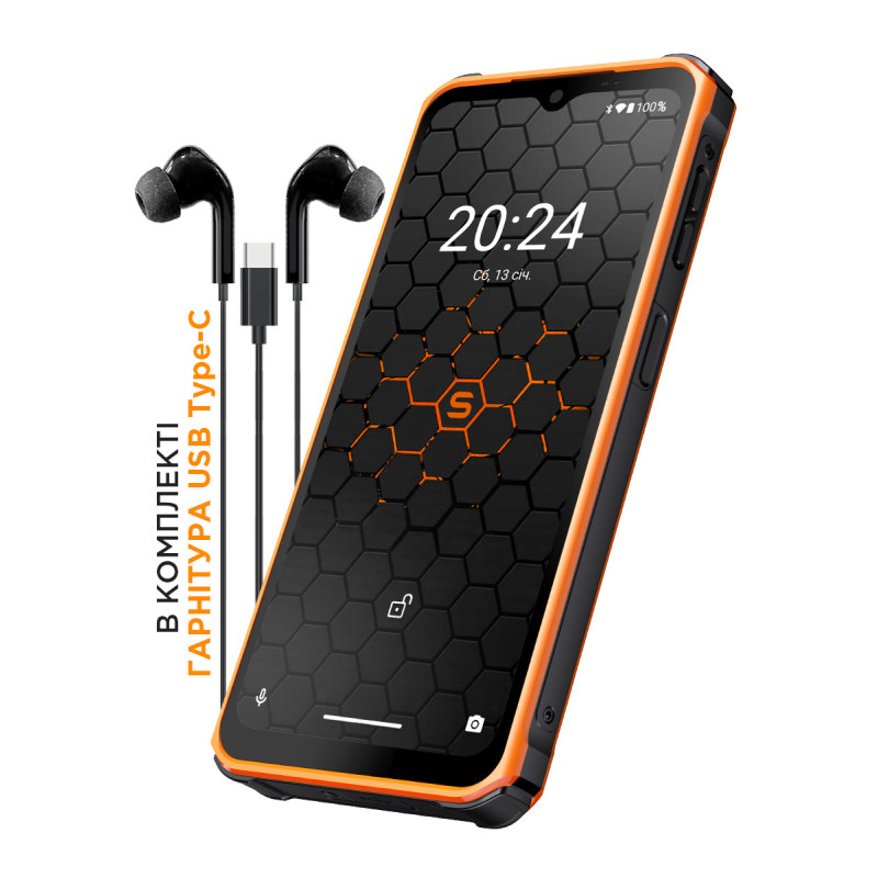 Смартфон Sigma X-treme PQ56 6/128Gb Black-Orange UA UCRF