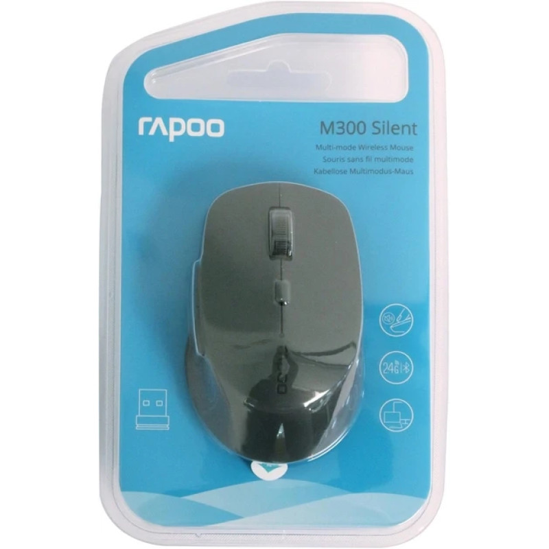 Bluetooth миша Rapoo M300 Silent multi-mode dark gray