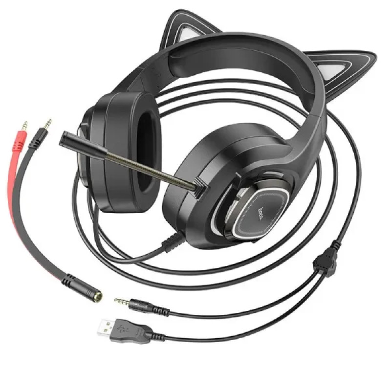 HF Stereo Hoco W107 Cute Cat Ears Elf (6931474791269)