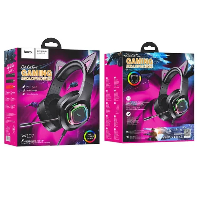 HF Stereo Hoco W107 Black (6931474791252)