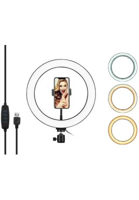 Холдер Selfie + LED 26cm QX-260 Ring Fill Light