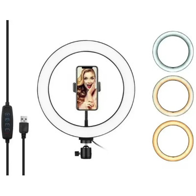Холдер Selfie + LED 26cm QX-260 Ring Fill Light