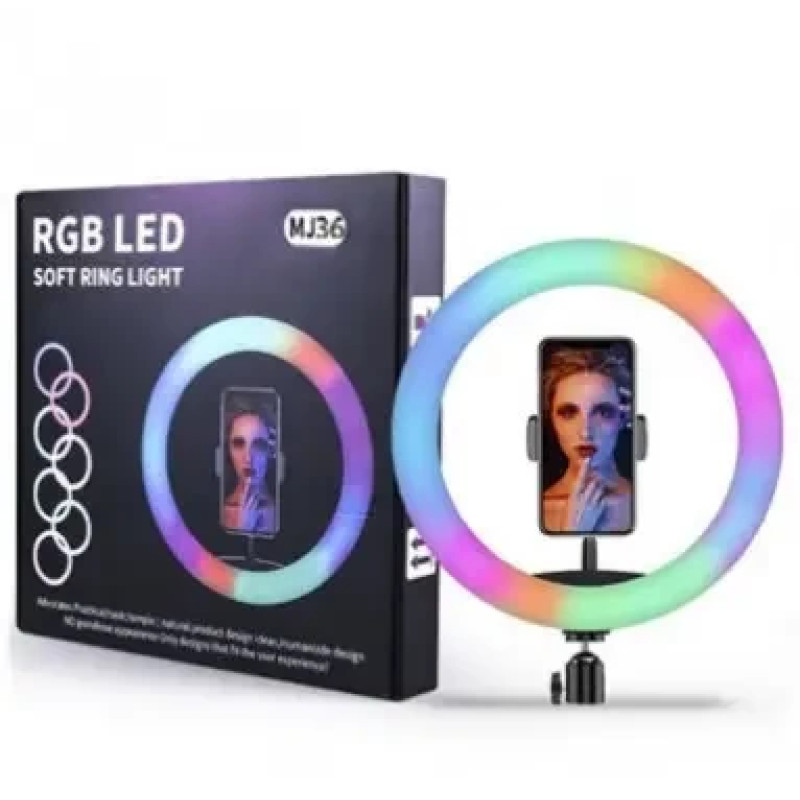 Холдер Selfie + LED 36cm MJ36 Ring Light RGB