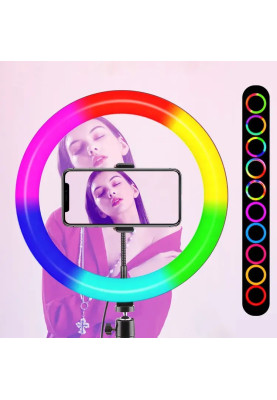 Холдер Selfie + LED 36cm MJ36 Ring Light RGB