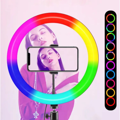 Холдер Selfie + LED 36cm MJ36 Ring Light RGB