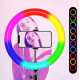 Холдер Selfie + LED 36cm MJ36 Ring Light RGB