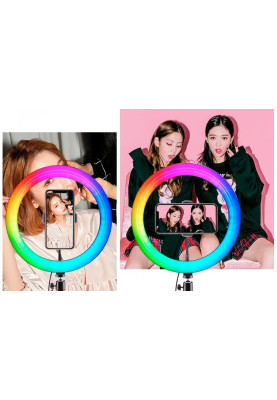 Холдер Selfie + LED 36cm MJ36 Ring Light RGB
