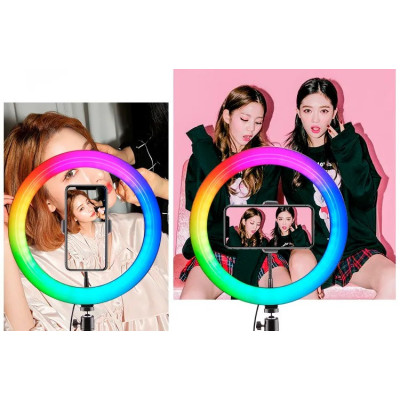 Холдер Selfie + LED 36cm MJ36 Ring Light RGB
