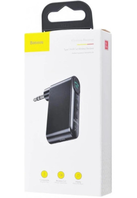 Bluetooth адаптер Baseus Qiyin AUX Car Bluetooth Receiver Black (WXQY-01)