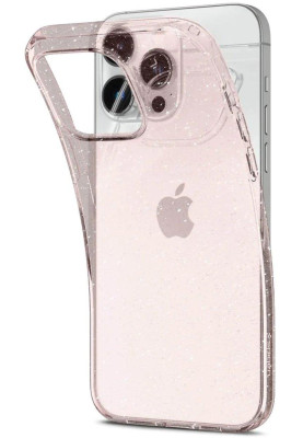 Накладка iPhone 14 Pro  Liquid Crystal Glitter Spigen Рожевий