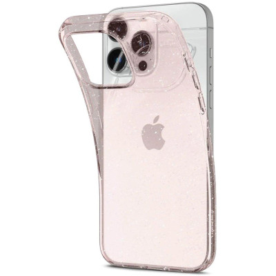 Накладка iPhone 14 Pro  Liquid Crystal Glitter Spigen Рожевий