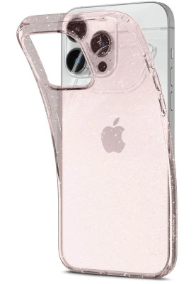 Накладка iPhone 14 Pro Max Liquid Crystal Glitter Spigen Рожевий