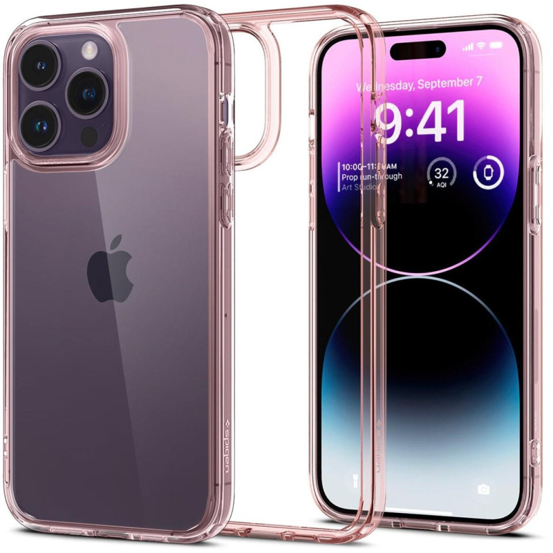 Накладка iPhone 14 Pro Max rose crystal Ultra Hybrid Spigen