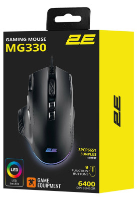 USB миша 2E GAMING MG330 RGB black (2E-MG330UB)