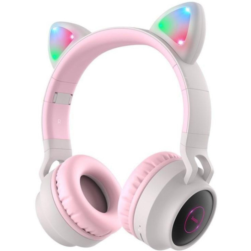 Bluetooth Stereo Hoco W27 Cat Ear gray/pink